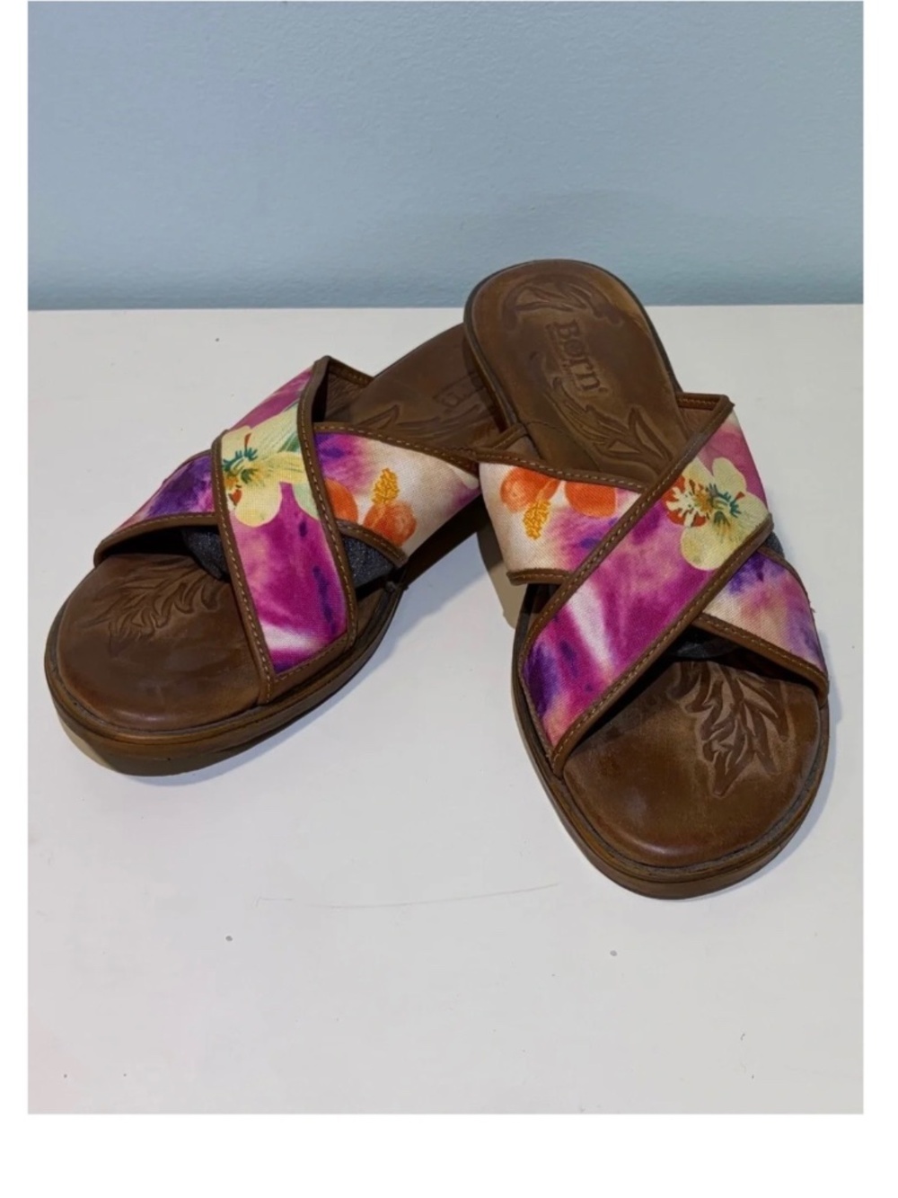 Born Floral Slide Sandals
